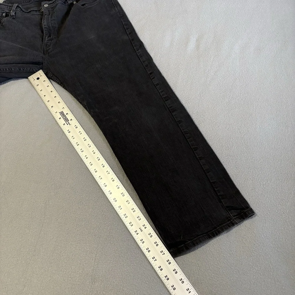 Levi's 569 Jeans Mens Fits 40x28 Black Denim Straight Leg Baggy Workwear Cotton